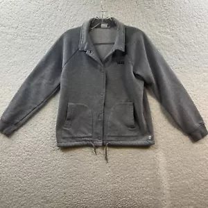 Vans Off The Wall Men’s Gray Long Sleeve Button Down Collared Jacket Size Small - Picture 1 of 13