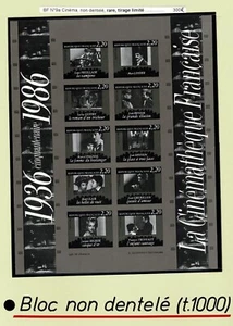 FRANCE YVERT BF 9a SCOTT 2021 " FILM INDUSTRY IMPERF SHEET " MNH VF RARE X244 - Picture 1 of 1