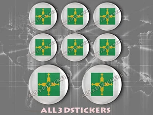 8 x 3D ROUND Stickers Resin Domed Flag Distrito Federal (Brasilia) - Adhesive - Picture 1 of 1