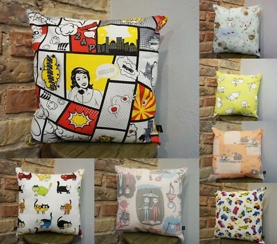 throw pillow animal comics trucks cats cushion , pillow 40 x 40 cm.  - Image 1 of 4