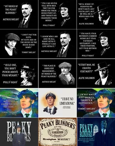 Multi-Listing Peaky Blinders TV Series Quotes metal plaques signs poster images - Picture 1 of 17