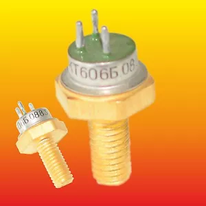 KT606B SOWJETISCHER VERGOLDETER SILIZIUM NPN TRANSISTOR 2,5 W 0,4A ~ KSY62 MRF627 RED401 - Bild 1 von 1