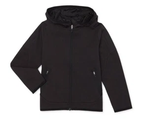 Athletic Works Youth Boy's Black Lightweight Active Full-Zip Hoodie: Sizes 4-12 - Picture 1 of 3