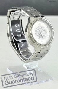 NEWEST! Luxury GUESS Ladies Watch Black Stainless Steel Leather U0637L1 USA - Picture 1 of 1