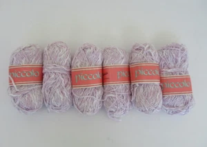 Lotto 6 matassine vintage PICCOLO cotone filato acrilico 50g #6625 lavanda e bianco - Foto 1 di 5