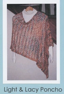 Lisa Knits Knitting Pattern AC-009 Light & Lacy Poncho for Toddler, Child, Adult - Picture 1 of 2