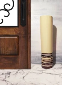 Tall Floor Vase 26 inch, Hand Painted Brown Cream Glass Vase, Tall Floor Vase - Picture 1 of 8