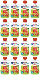16 HIPP Organic Strawberry Banana Apple Puree Dessert from 4 Months 100g 3.5oz - Picture 1 of 6