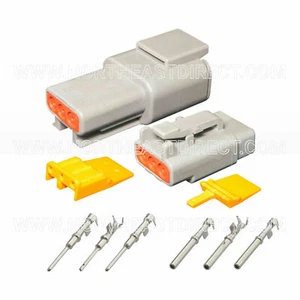 3 PIN DEUTSCH DTM DTM04-3P DTM06-3S WASSERDICHT ELEKTRISCHER STECKERSATZ - Bild 1 von 2