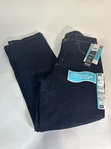 Pantalones de mezclilla para mujer Lee talla 6SP auténticos oscuros calce relajado pierna recta tiro medio nuevos con etiquetas - Imagen 1 de 15