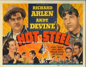 Hot Steel ORIGINAL US Lobby Title Card Andy Devine Richard Arlen 1940