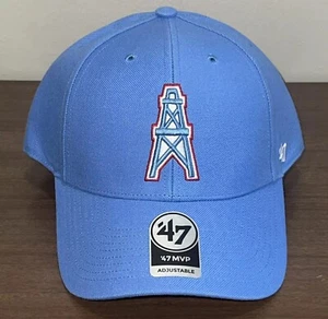 Houston Oilers ‘47 Brand MVP Blue Legacy Strapback Adjustable Retro NFL Hat Cap - Picture 1 of 7