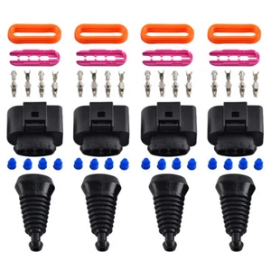 4 Set Ignition Coil 4 pin Connector Repair Plug Kit For Audi A4 A6 A8 1J0973724 - Picture 1 of 5