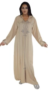 Caftan Kaftan Handmade Djellaba Jellaba Abaya Blouse African Moroccan X-large - Picture 1 of 6