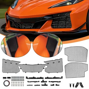 for Corvette C8 Z06 Coupe 23+Front Grill Radiator Guard +Side Intake Mesh Grille - Picture 1 of 19