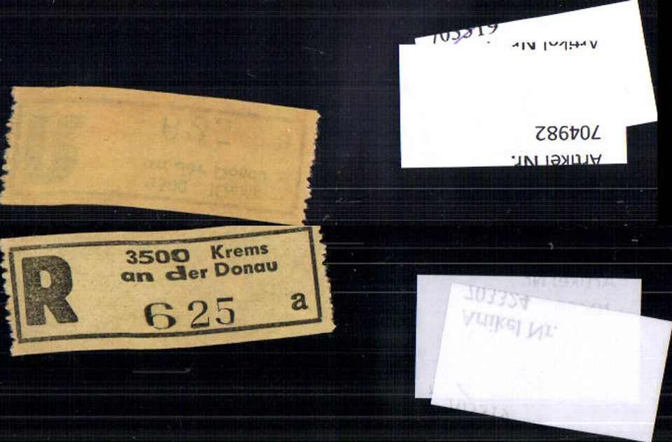 704982 Einschreibezettel Rekozettel R-Zettel Krems an der Donau - Bild 1 von 1