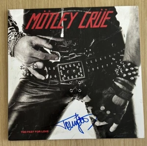 TOMMY LEE SIGNED MOTLEY CRUE TOO FAST FOR LOVE VINYL LP BECKETT BAS - Picture 1 of 3