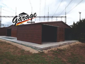 Doppel Blechgarage in Holzoptik / 8m x 6m / 2 Jahre Garantie - Bild 1 von 3