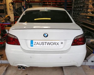 Alerón labial de arranque trasero BMW E60 serie 5 berlina 2004-2009 negro mate sin pintar - Imagen 1 de 6