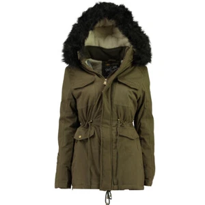 Geographical Norway Celeste Mujer Caqui Verde Chaqueta Parka Chaqueta WW5310F/GN-KAKI - Imagen 1 de 3