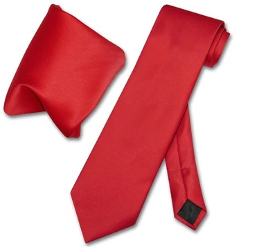 Juego de corbata y pañuelo Vesuvio Napoli color rojo liso para hombre Foto 1 de 2