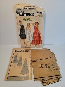 Butterick 6012 Loose Round Neck Empire Tiered Dress Ladies New Uncut Pattern - Picture 1 of 6