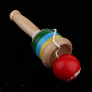 Klassisches japanisches Kendama Holzspielzeug, Becher und Ballwurf Fangspiel - Picture 1 of 13