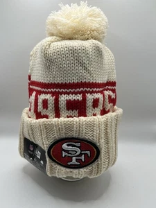 San Francisco 49ers Beanie Hat Cap White New Era Off White Cream Kittle - Picture 1 of 5