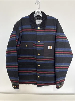 Carhartt WIP Mens Oregon Jacket Size Large Black Starco Strip - Image 1 of 4