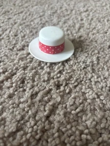 Vintage Day To Night Barbie Doll 1984 Hat Accessories #7929 White Pink Polka Dot - Picture 1 of 3
