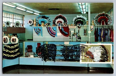 #2501 Indian Headdresses Assinoboine Maxi Card - Image 1 of 2