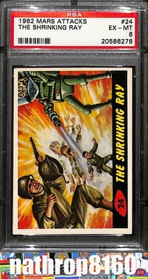 1962 Topps Mars Attacks Trading Card #24 The Shrinking Ray PSA 6 EX-MT 12723 - Image 1 of 4