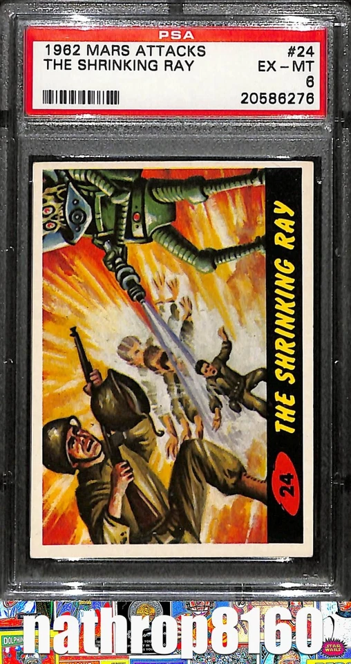 1962 Topps Mars Attacks Trading Card #24 The Shrinking Ray PSA 6 EX-MT 12723 - Image 1 of 4