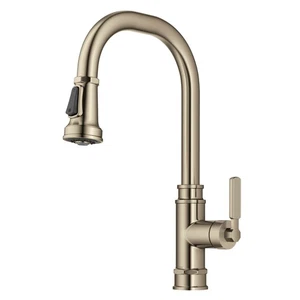 Kraus KPF-4101 Allyn 1.8 GPM 1 Hole Pull Down Kitchen Faucet - Spot Free Antique - Picture 1 of 12