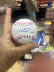 Baseball firmato Kyle Schwarber festa della mamma autografato - Foto 1 di 8