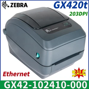 Zebra GX420t GX42-102410-000 Thermal Transfer + Direct Thermal Label Printer - Picture 1 of 9