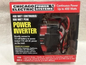 Inversor de potencia continua Chicago Electric 400 vatios (conexión directa a la batería) - Imagen 1 de 10
