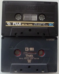 LOT OF 2 USED METAL BLANK CASSETTES FUJI THAT'S TESTED - Picture 1 of 2