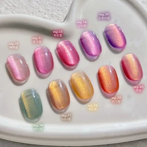YOGURT NAIL Heart Ping Magnetic Gel Nail Polish 10 Colors Set Korean Manicure - Picture 1 of 16