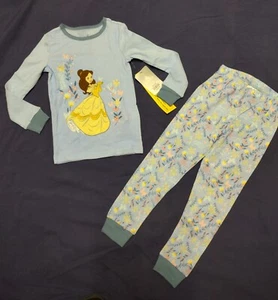 NWT Belle Disney Princess Girl 's PJ Pajama 2pc Sleepwear Set Sz 10 Long-Sl New  - Picture 1 of 3