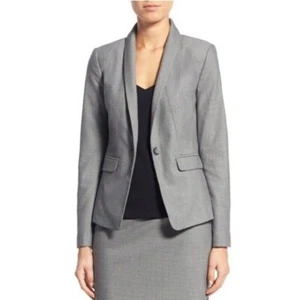 NWT Halogen Crepe Plaid Single Breasted Blazer Jacket 6P - Picture 1 of 9