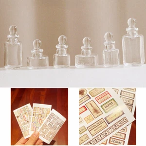 1:12 Scale Dolls House Miniature Magic Bottle Kitchen Jar Spice Perfume Glass - Picture 1 of 20