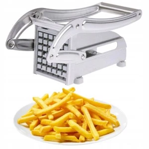 Kartoffelschneider Pommesschneider Pommes aus Edelstahl mit 2 Schneideeinsätzen - Bild 1 von 12