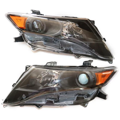 1 Pair For Toyota Venza 2009-2016 Headlights Black Housing Halogen Headlamps - Image 1 of 4