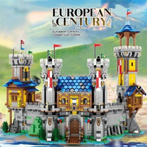 Castello medievale mattoncini modello stile europeo veduta della città MOC Zieg9i - Foto 1 di 6