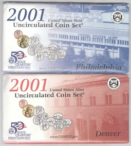 2001 United States Mint Uncirculated Coin Set - Picture 1 of 2