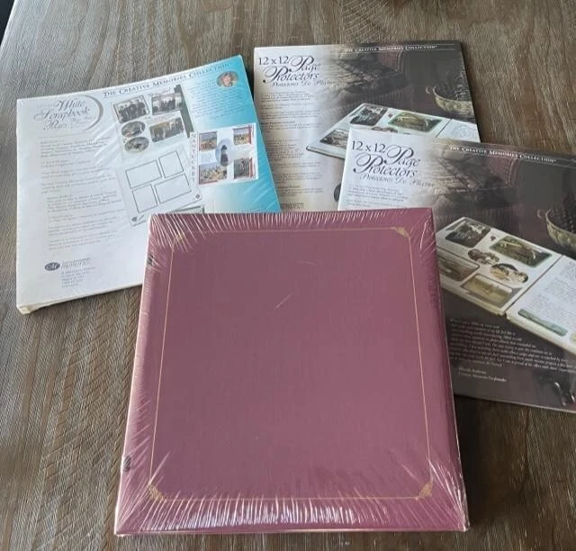 Álbum Creative Memories estilo antiguo 12x12 rosa malva con páginas y páginas protectoras Foto 1 de 1