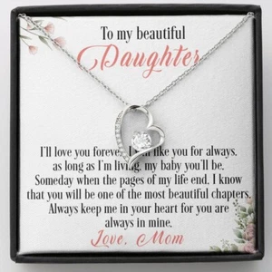 To My Beautiful Daughter Love Knot Necklace, I Love You, Gift For Daughter - Picture 1 of 7