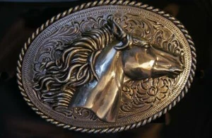 Nocona Blazin Roxx Horsehead Mustang Belt Buckle 37012 - Picture 1 of 5