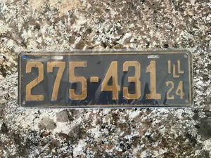 1924 TARGA ILLINOIS 275 431 - Foto 1 di 1